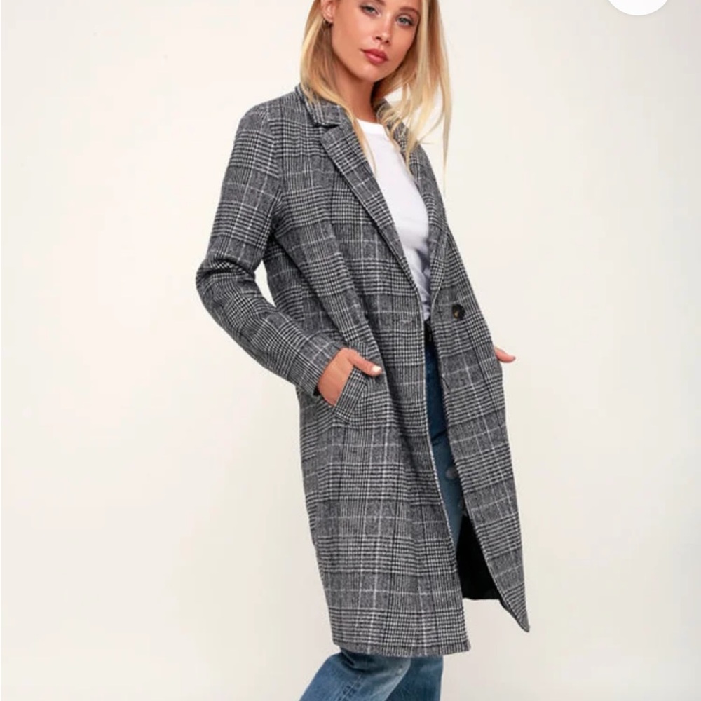 Plaid duster coat